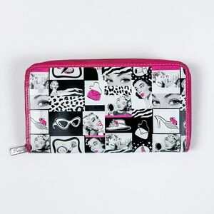Fossil Liza Pop Art Zip Around Wallet Pink